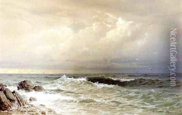 Off the Coast of Rhode Island Oil Painting - William Trost Richards
