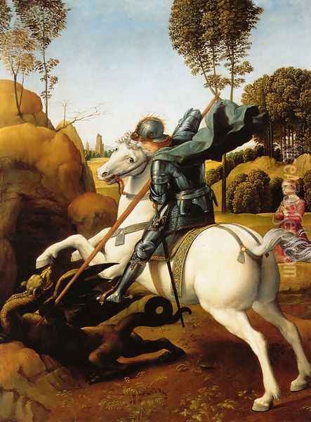 St. George and the Dragon Oil Painting - Raffaelo Sanzio
