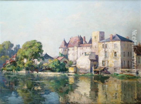 Le Chateau De Nemours Oil Painting - Ernest Gaston Marche