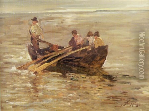 Heimkehr Der Fischer Oil Painting - Albert Kappis