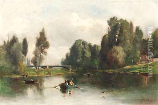 Boating Scene Oil Painting - Frederick Dickinson Williams