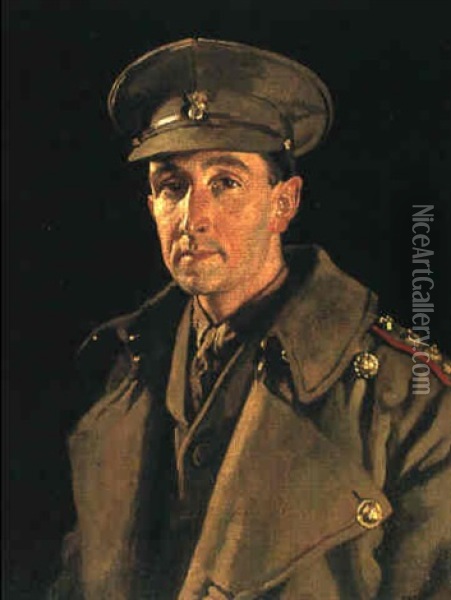 Captain Wood Of The Inniskilling Fusiliers Oil Painting - Sir William Orpen