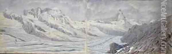 Mount Rosa Oil Painting - Arthur Cust