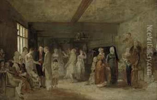 The Dance Hall Oil Painting - Edward Bird