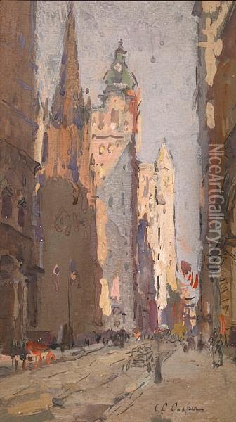 Wall Street Oil Painting - Colin Campbell Cooper