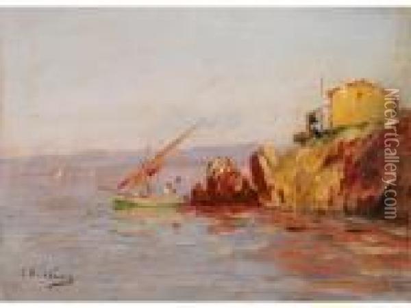 Barques De Pecheurs Oil Painting - Louis Nattero