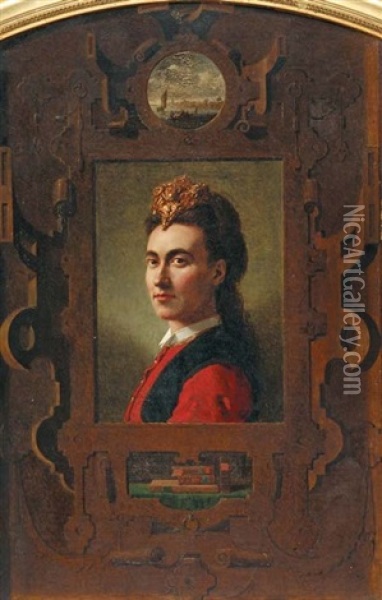 Mademoiselle Berthe De Lagatinerie Oil Painting - Andre (Count) de Mniszek