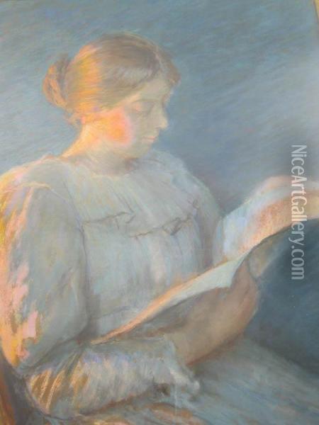 Portrait Of Artist's Mother Oil Painting - William Partridge Burpee