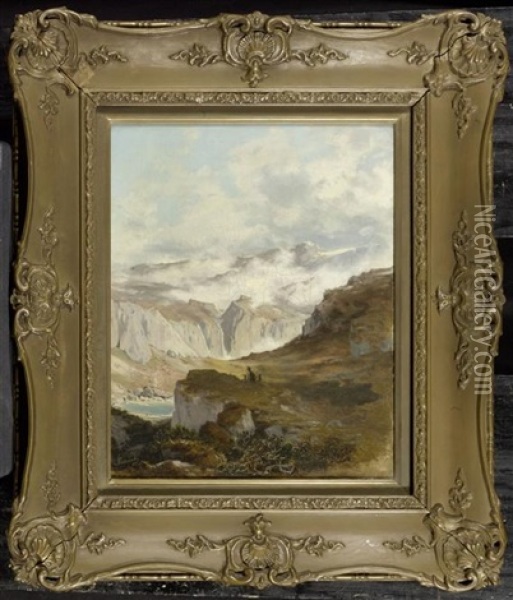 Gebirgslandschaft Oil Painting - Werner Wilhelm Gustav Schuch