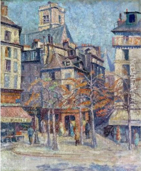 Old Paris Oil Painting - Rowley Smart