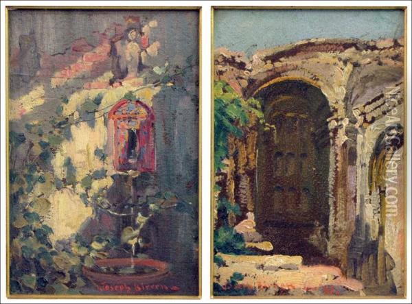 Pair Of New Orleans Scenes Oil Painting - Joseph Pierre Birren