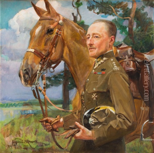 Colonel Konstanty Przezdziecki Oil Painting - Woiciech (Aldabert) Ritter von Kossak