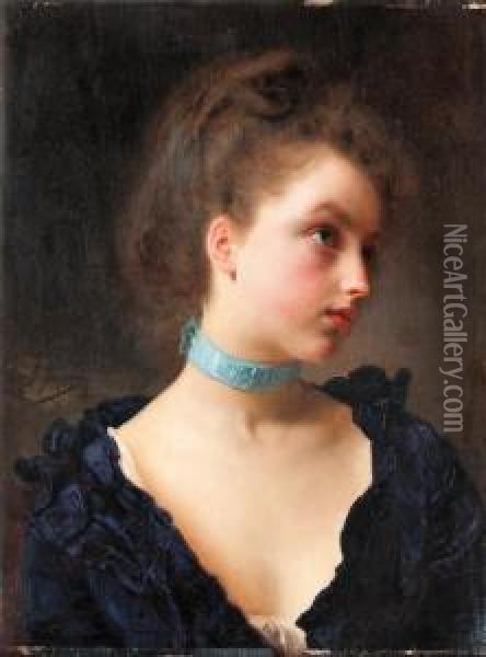 Delicate Beauty Oil Painting - Gustave Jean Jacquet