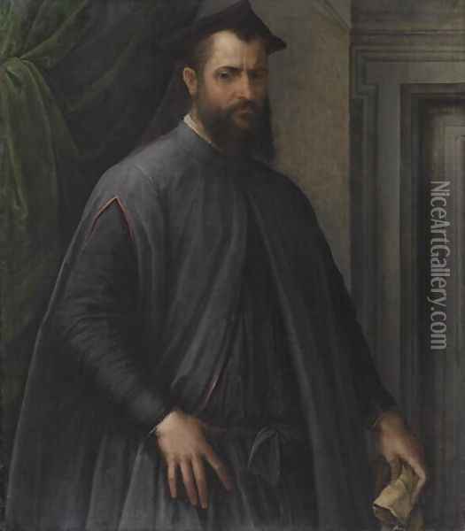 Portrait of a Prelate c.1540 Oil Painting - Jacopino del Conte