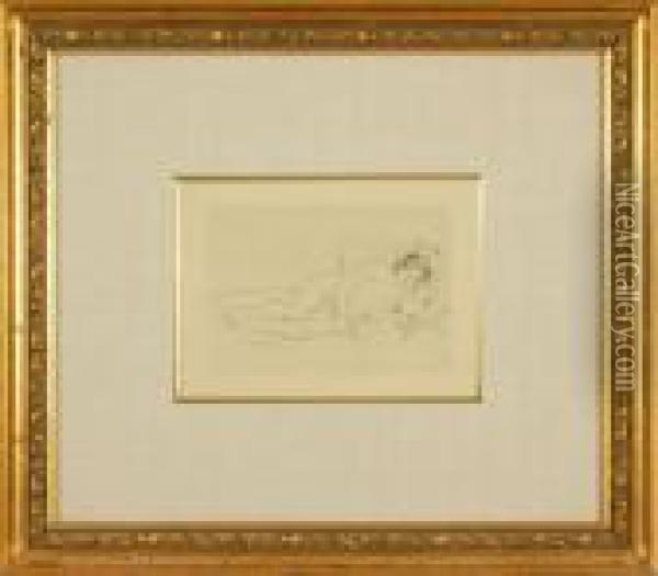 Femme Nue Couchee Oil Painting - Pierre Auguste Renoir