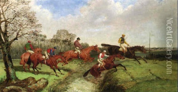 Over The Ditch Oil Painting - Benjamin Herring Jr.