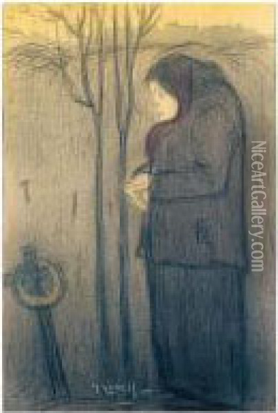 Mujer Rezando (woman Praying) Oil Painting - Isidro Nonell