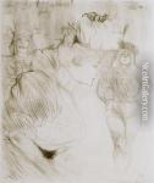 Lender Saluant Oil Painting - Henri De Toulouse-Lautrec