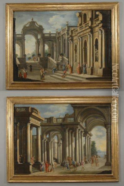 Capricci Architettonici Oil Painting - Pietro Francesco Garola