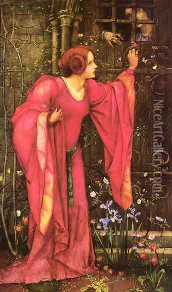 Stone Walls Do Not A Prison Make, Nor Iron Bars A Cage Oil Painting - Edward Reginald Frampton