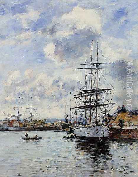 Deauville, the Harbor III Oil Painting - Eugene Boudin