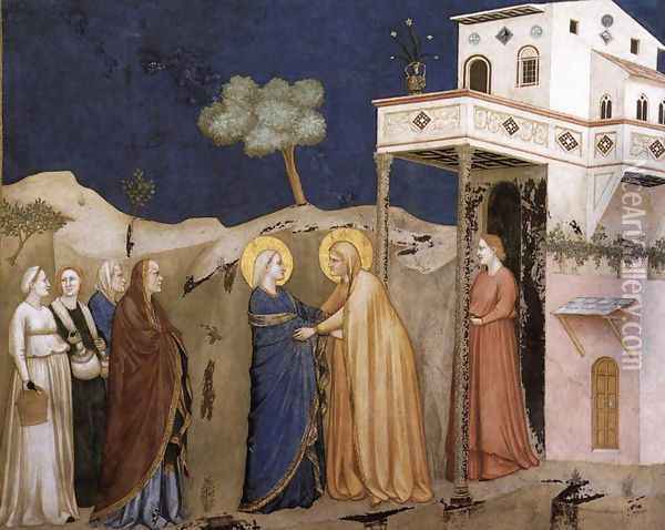The Visitation 1310s Oil Painting - Giotto Di Bondone