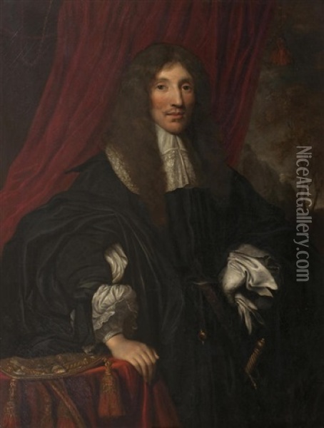 William Cunninghame, 9th Earl Of Glencairn, Lord Chancellor Of Scotland Oil Painting - John Michael Wright
