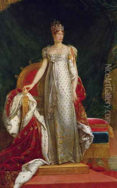 Portrait of Empress Marie Louise 1791-1847 of France Oil Painting - Paulin Jean Baptiste Guerin