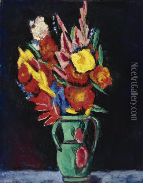 Still Life With Flowers Oil Painting - Marsden Hartley