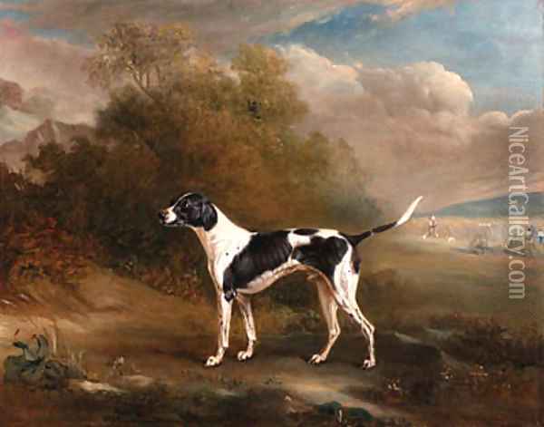 A Pointer in a Landscape Oil Painting - John Snr Ferneley