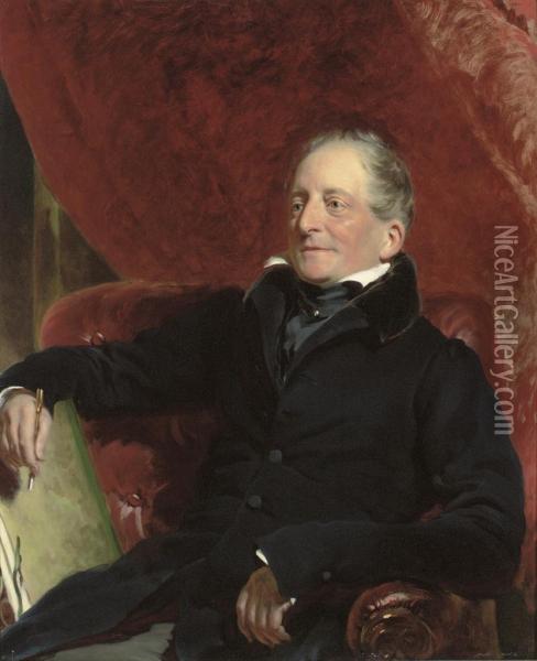 Portrait Of The Artist Joseph Powell Oil Painting - George Patten