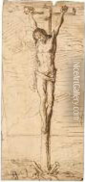 Christ On The Cross Oil Painting - Andries Jacobsz. Stock