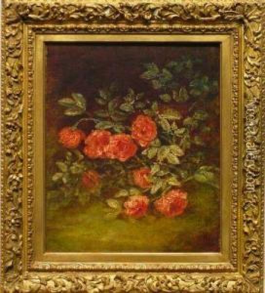 Roses Oil Painting - Ralph Albert Blakelock