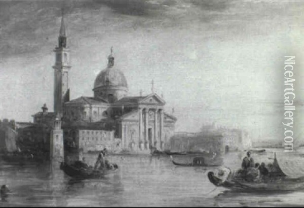 Venetian Canal Oil Painting - Edward Pritchett