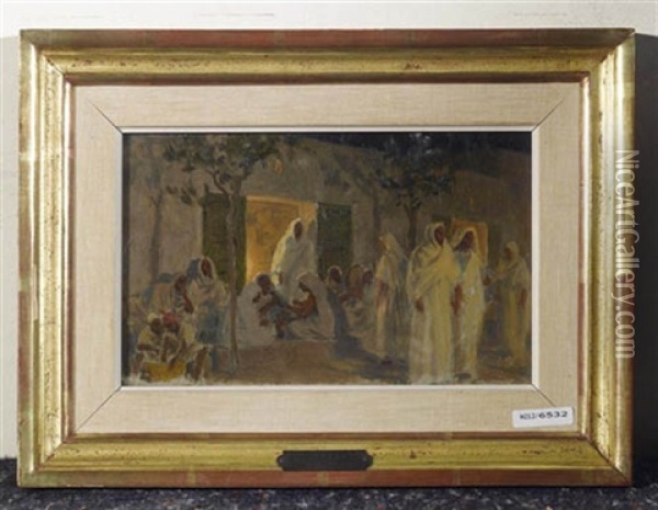 Orientalische Szene Oil Painting - Domenico Morelli