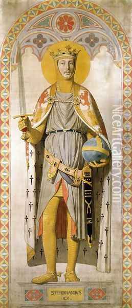 Duke Ferdinand-Philippe of Orleans, as St. Ferdinand of Castile Oil Painting - Jean Auguste Dominique Ingres