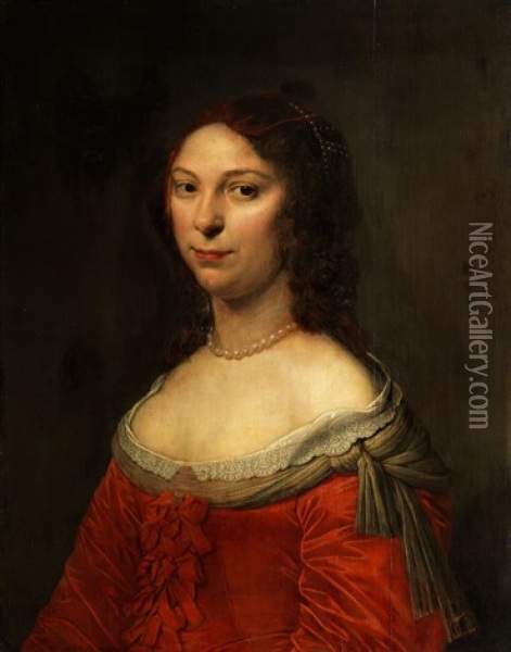 Damenportrait Oil Painting - Anthonie Palamedesz