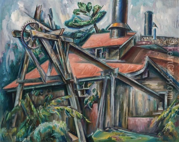 The Mill Oil Painting - Charles Rosen
