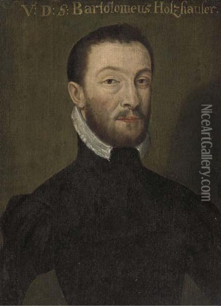 Portrait Of Bartolomeus Holzhauser Oil Painting - Barthel Bruyn