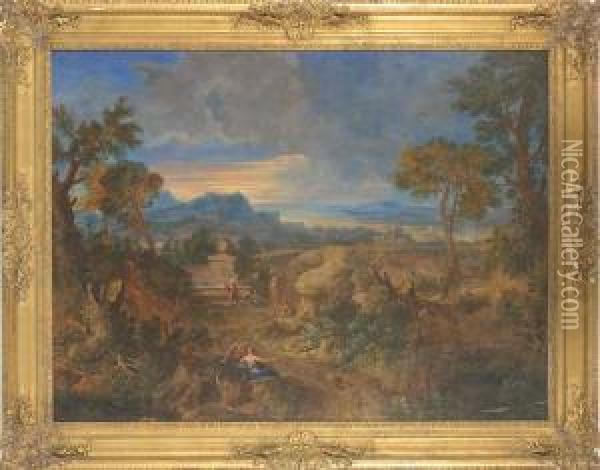 Paesaggio Arcadico Oil Painting - Pieter Rysbraeck