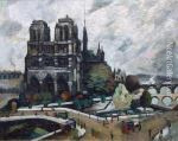 Notre-dame Oil Painting - Pierre Dumont