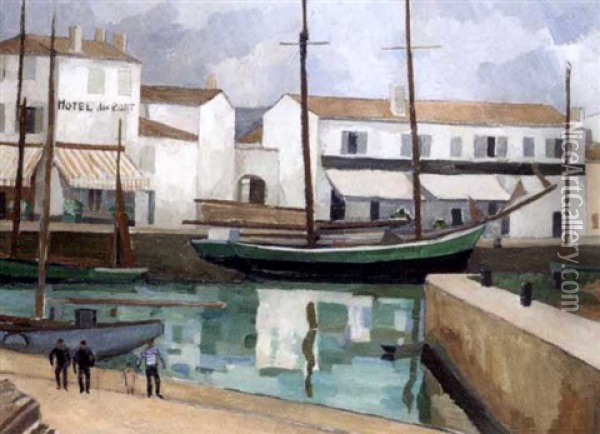 Port St. Martin Oil Painting - Louis Robert Antral