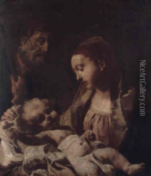 Heliga Familjen Oil Painting - Giovanni Battista Piazzetta