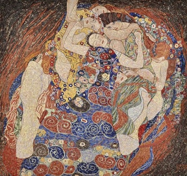 La Vierge Oil Painting - Gustav Klimt