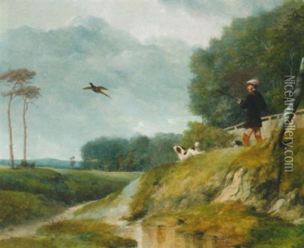 The Pheasant Shoot Oil Painting - Abraham Cooper