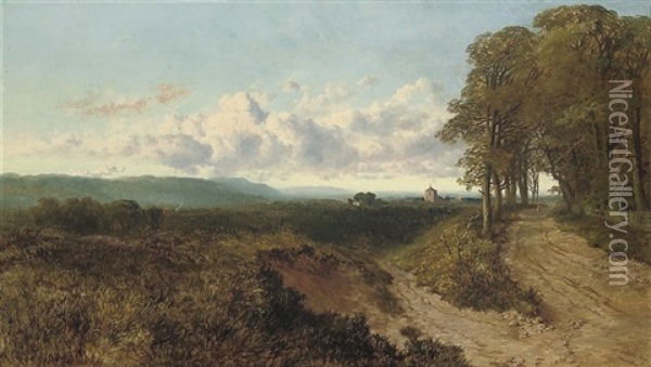 Near Brasted, Kent Oil Painting - Edmund John Niemann