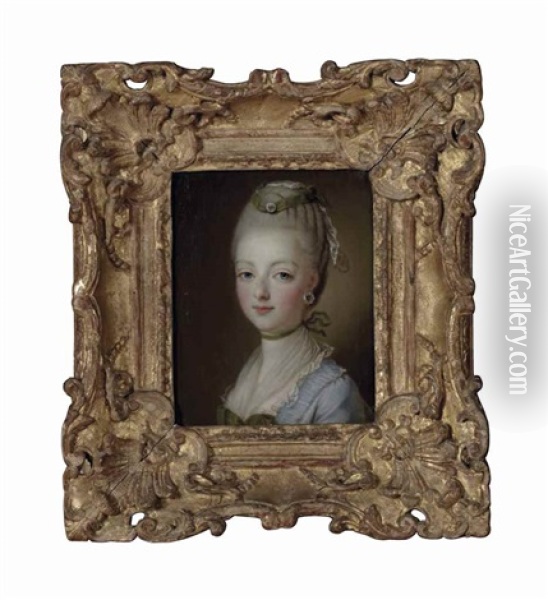 Portrait De Marie-antoinette (1755-1793) Oil Painting - Francois Hubert Drouais