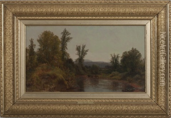 The Housatonic River At Great Barrington Oil Painting - Aaron Draper Shattuck