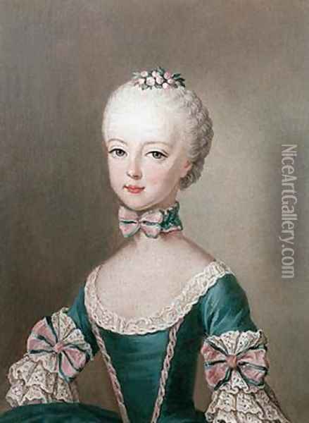 Marie Antoinette 1755-93 daughter of Emperor Francis I and Maria Theresa of Austria Oil Painting - Etienne Liotard