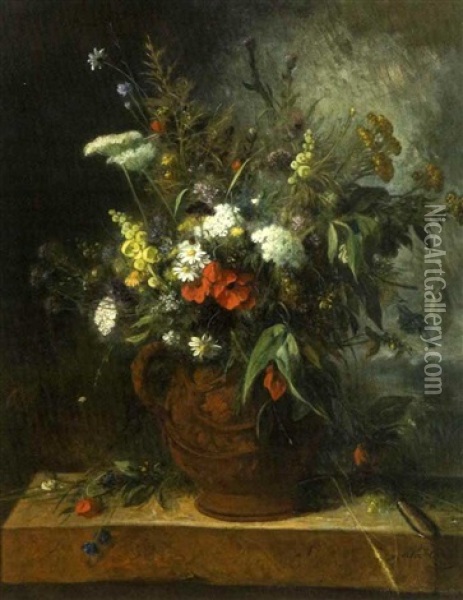 Le Bouquet Champetre Oil Painting - Alexandre Cauder
